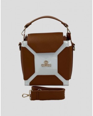 Avynger IV Brown Vegan and White Patent Leather